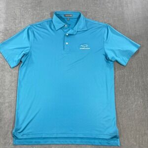 Peter Millar Summer Comfort Men's‎ Medium Light Blue Golf Casual Polo Shirt